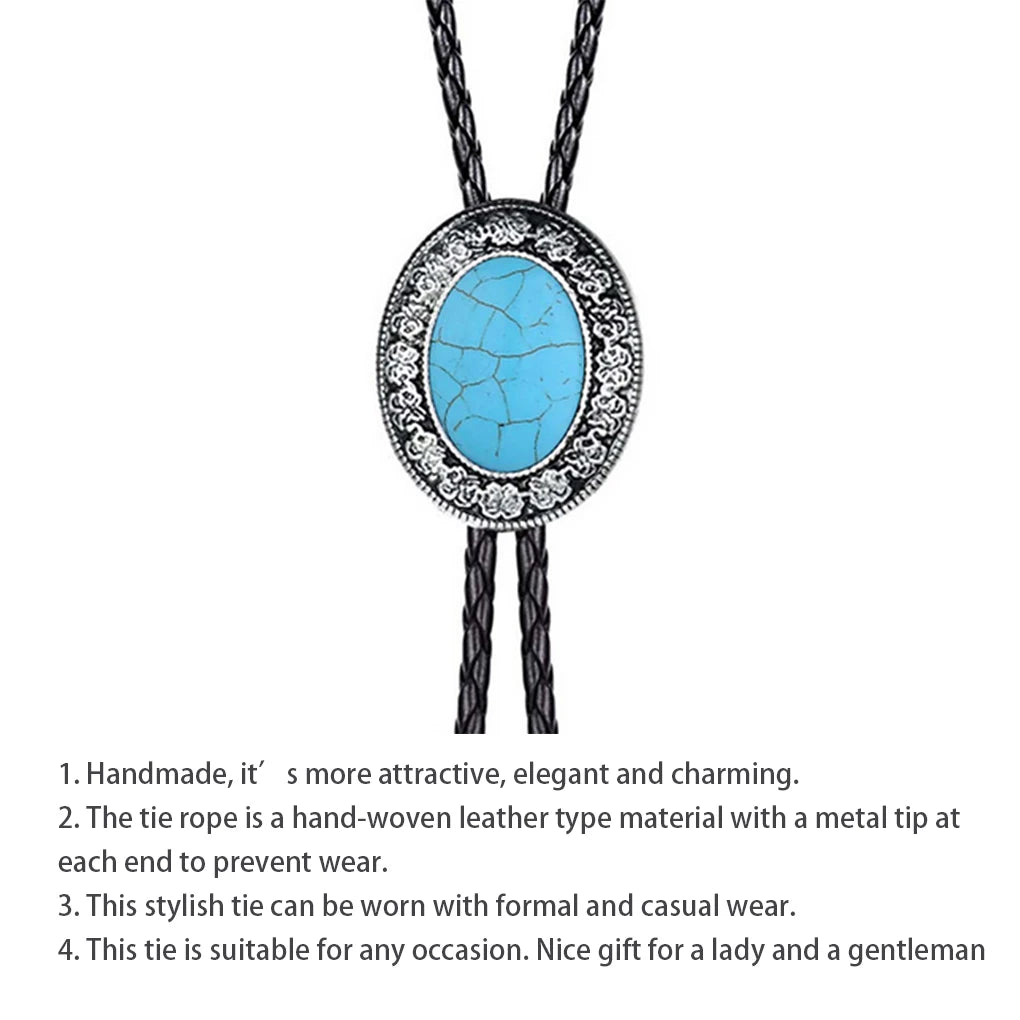 Golden Bolo Tie for Men – Adjustable Cowboy Garment Accessory with Bull Head Pendant, Western Style Necklace