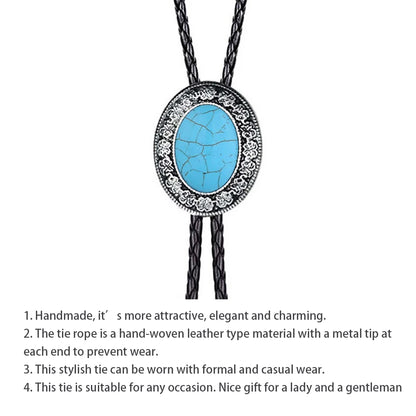 Golden Bolo Tie for Men – Adjustable Cowboy Garment Accessory with Bull Head Pendant, Western Style Necklace