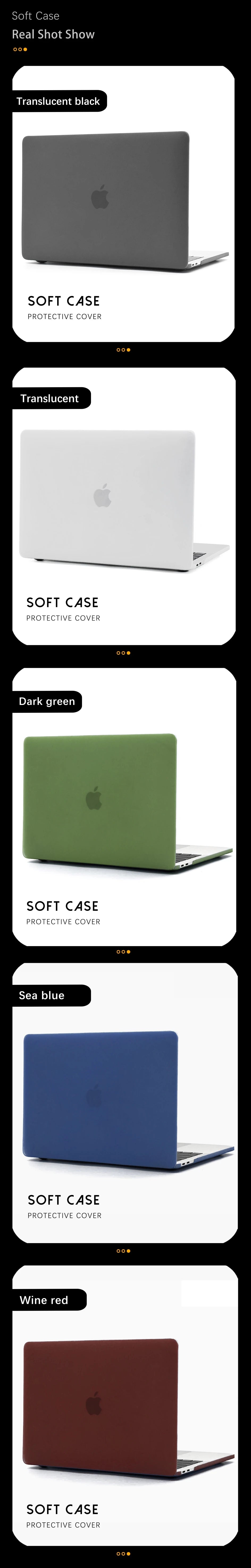 2024 Soft Cover for MacBook Air M2/MacBook Pro 13/14 – 13.6" & 15" Laptop Case, Fits M1/M3 Models