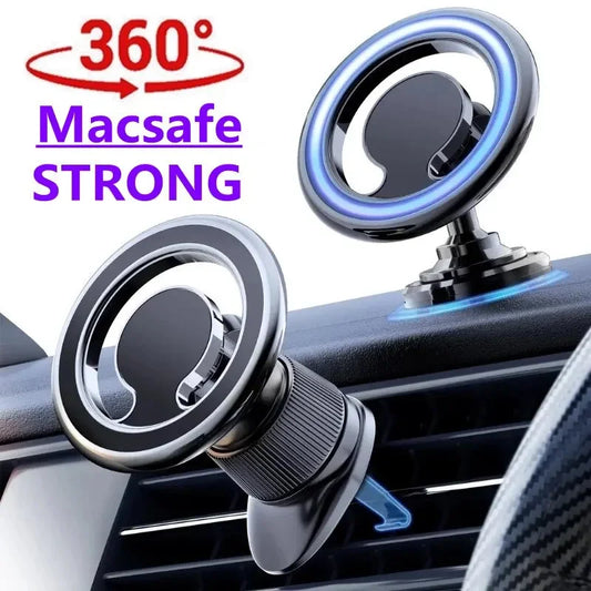 Magnetic Car Phone Holder — MagSafe-Style Universal Car Mount & GPS Mobile Bracket for iPhone 15/14/13/12, Samsung & Xiaomi