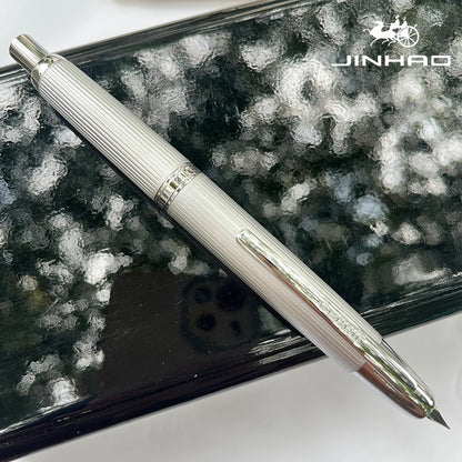 JINHAO Metal Fountain Pen – 10 Brand New Retractable Fine Nibs with Ink Converter