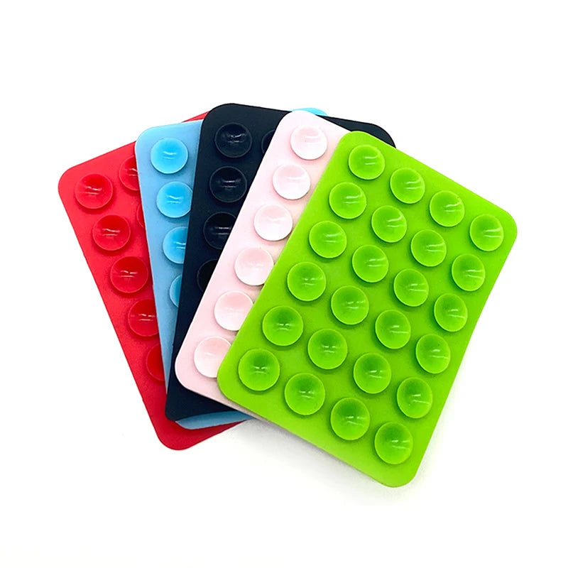 Double-Sided Silicone Suction Pad for Mobile Phone - Fixture Suction Cup with Adhesive Silicone Rubber Sucker Pad