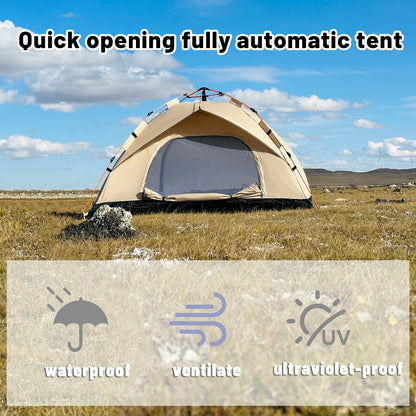 Outdoor Automatic Quick-Open Tent – Rainproof & Sun-Proof 4-Person Beach and Fishing Shelter