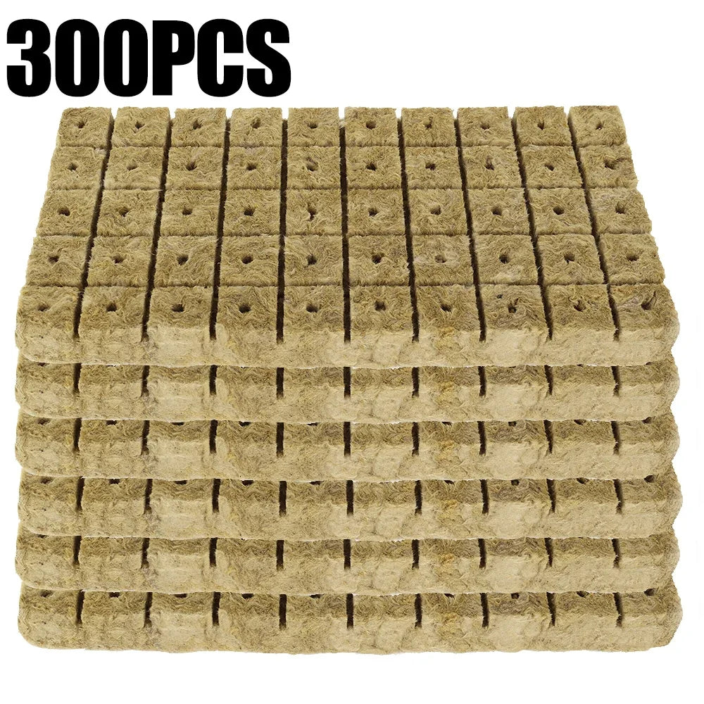 Stonewool Hydroponic Grow Cubes — 500/50x Seedling Blocks for Garden Germination & Water Cultivation