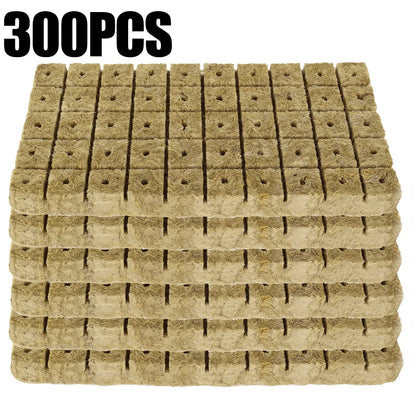 Stonewool Hydroponic Grow Cubes — 500/50x Seedling Blocks for Garden Germination & Water Cultivation