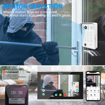 Fingerprint 5-in-1 WiFi Video Doorbell — Tuya Smart 1080P Touch Intercom System for Home Security