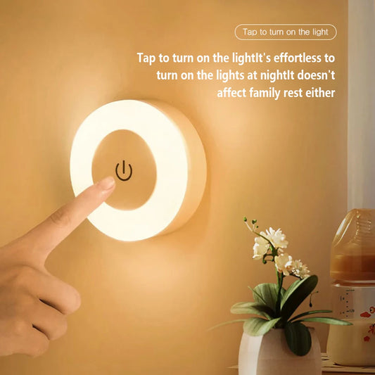 0.6W LED Night Light – Wireless Rechargeable, Touch-Controlled, Magnetic & Dimmable Lamp, Ideal for Baby Nursery and Kitchen