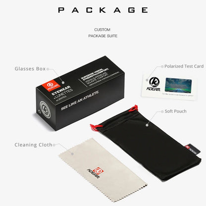 KDEAM Plus Size Polarized Sunglasses – 64mm Wide Fishing & Driving Glasses with Night Vision for Men