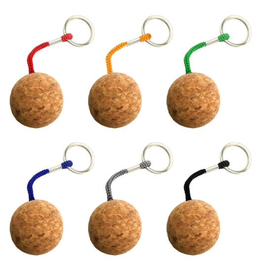 Buoyant Floating Keychains – 35mm Cork Ball Keyrings for Boats, Sea, Surfing, Diving & Fishing