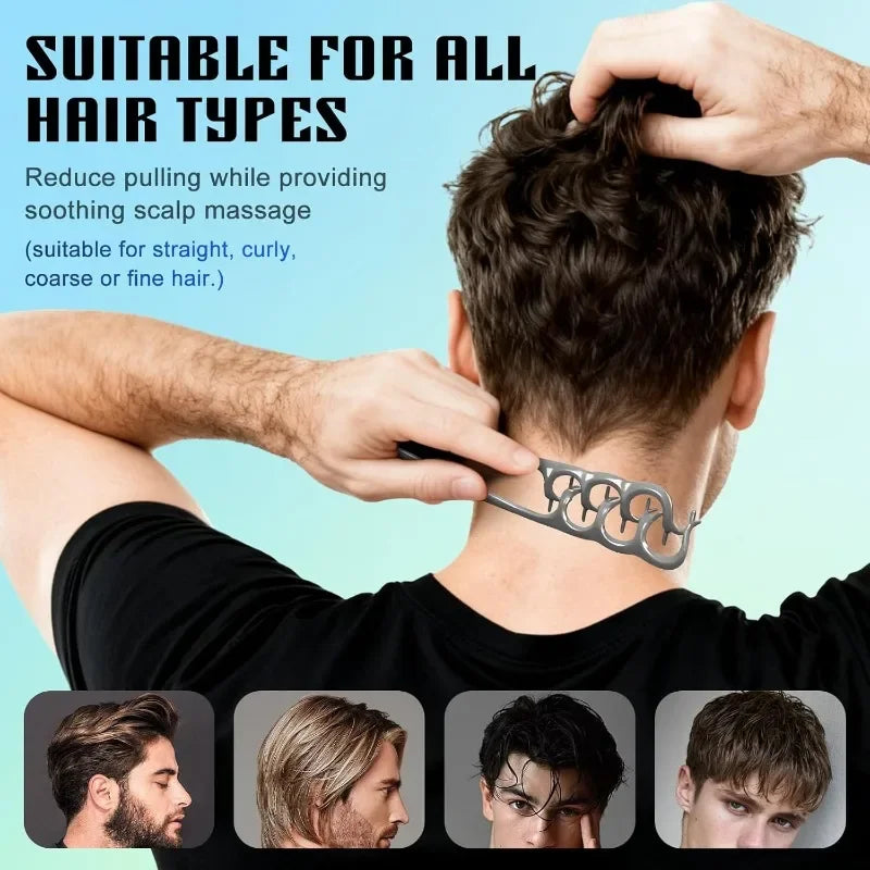 Volumizing Detangling Hair Comb – Wide Tooth Styling Brush for Men, Curly, Wavy & All Hair Types, Fluffy Texture Salon Tool