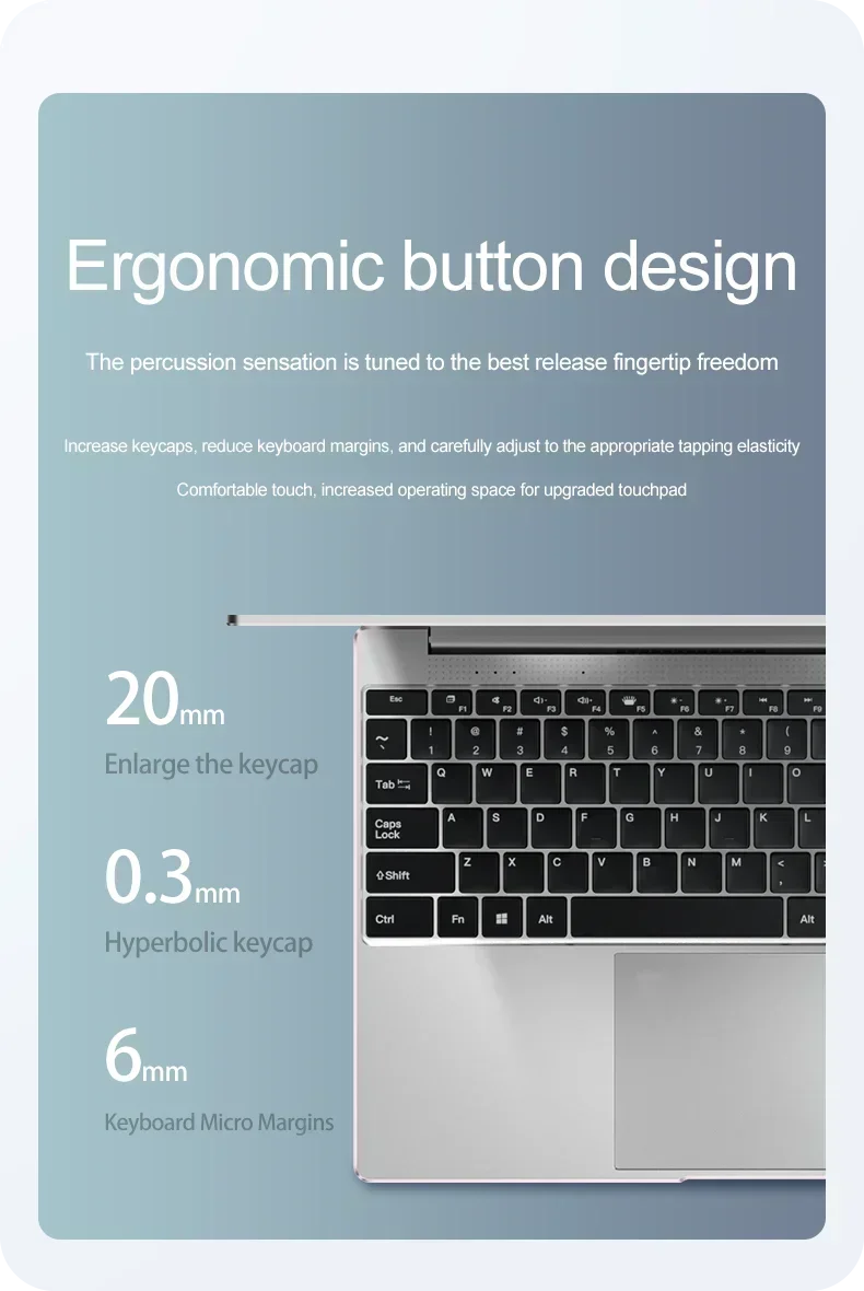 14.1” Ultra Slim Laptop – 16GB RAM, 2TB SSD, Intel N3700, 1920x1080 Display, Windows 11 Pro