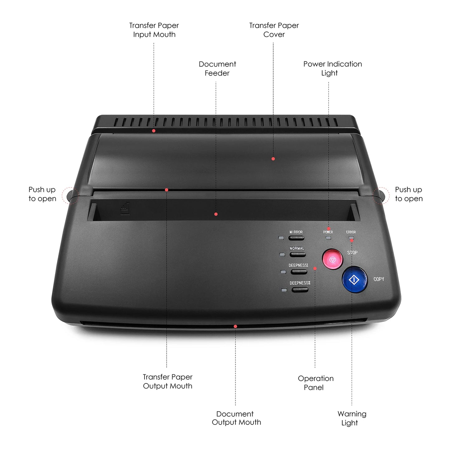 Tattoo Transfer Machine - Thermal Stencil Copier Printer for Tattoo Photos & Transfer Paper, Ideal for Beginners