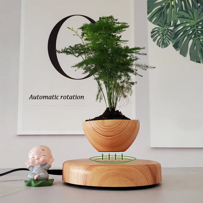 Levitating Air Bonsai Pot – Magnetic Floating Rotating Planter for Home Décor (Without Plants)
