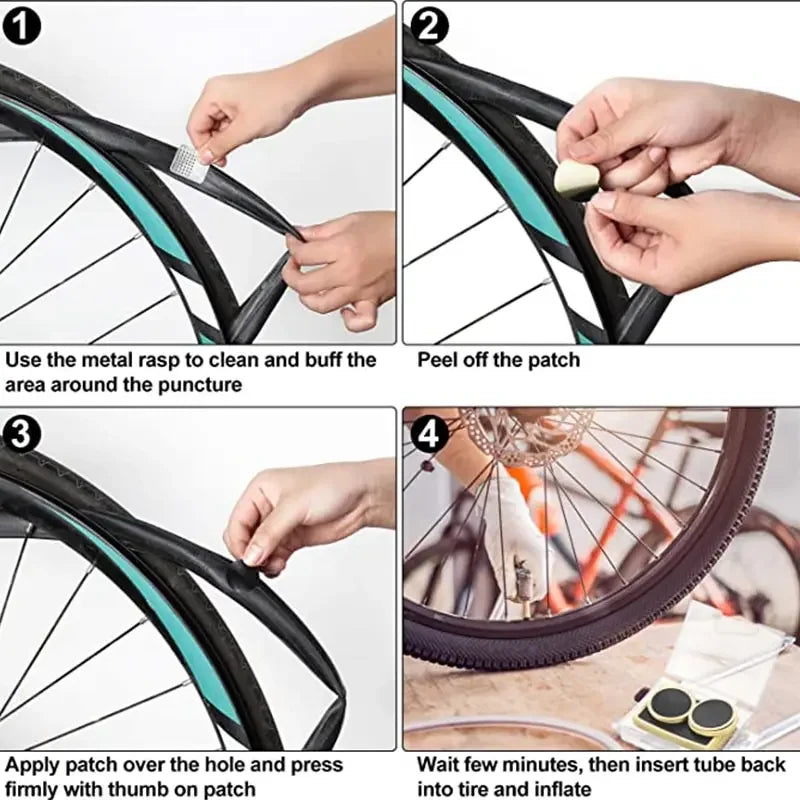 30/20/10PCS Bicycle Glue-Free Tire Patches – Quick Drying Adhesive Repair Tool for Tyre Protection, Bike Accessories