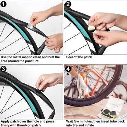 30/20/10PCS Bicycle Glue-Free Tire Patches – Quick Drying Adhesive Repair Tool for Tyre Protection, Bike Accessories