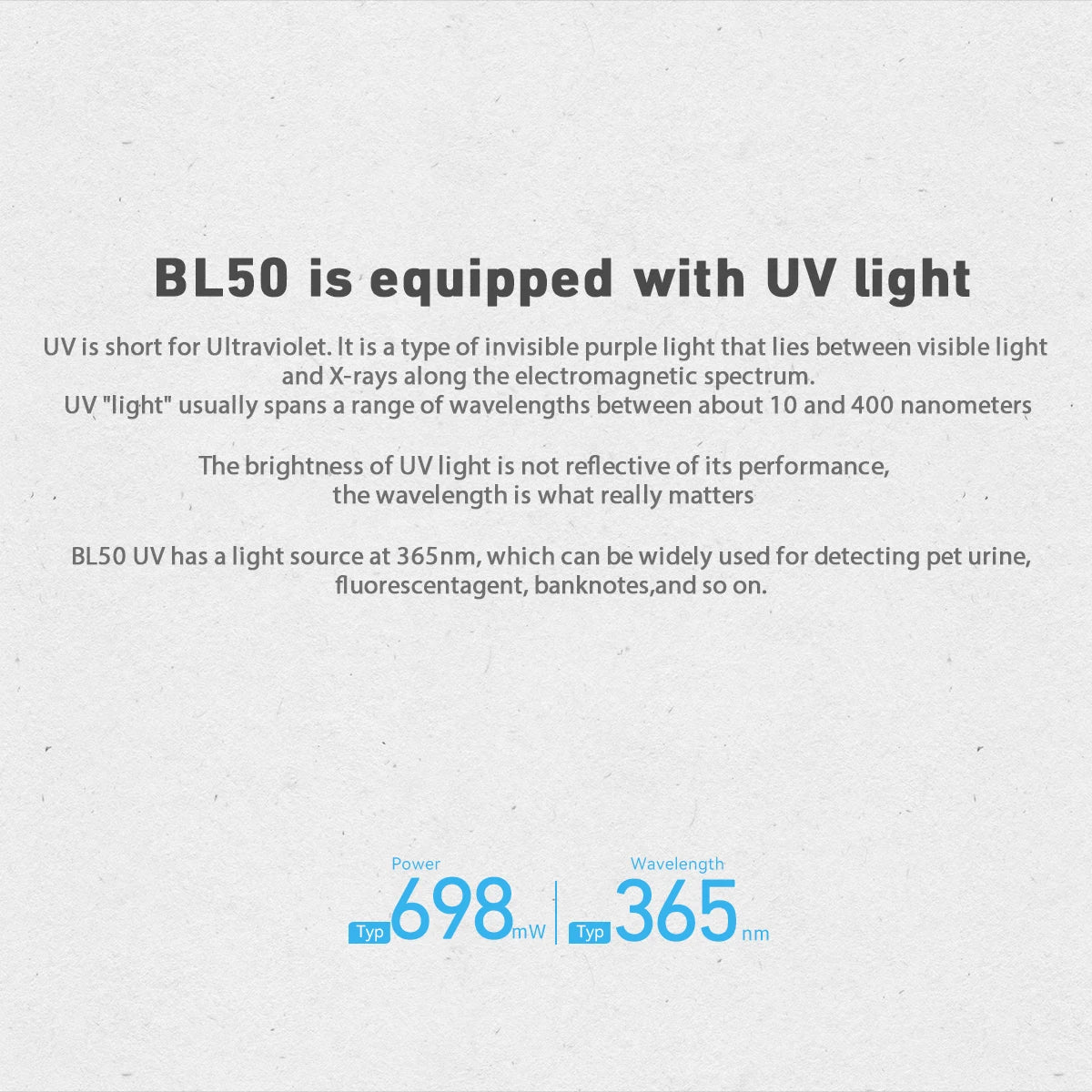 IMALENT BL50 EDC Flashlight – 3600 Lumen Cree XHP50 HI LED, Type-C Rechargeable Dual Light for Camping & Work