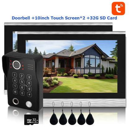 Fingerprint 5-in-1 WiFi Video Doorbell — Tuya Smart 1080P Touch Intercom System for Home Security
