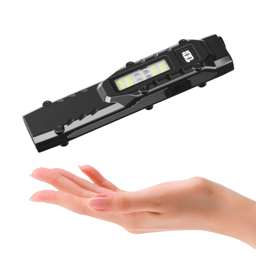 LED Ultra Slim Flashlight 1200LM — Mini Portable Pocket Light with Pen Clip, IPX44 Waterproof for Camping & Hiking