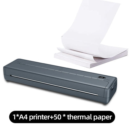 A4 Portable Thermal Printer - Lightweight & Compact Wireless Mobile Printer for Travel, Vehicles, and Office Use