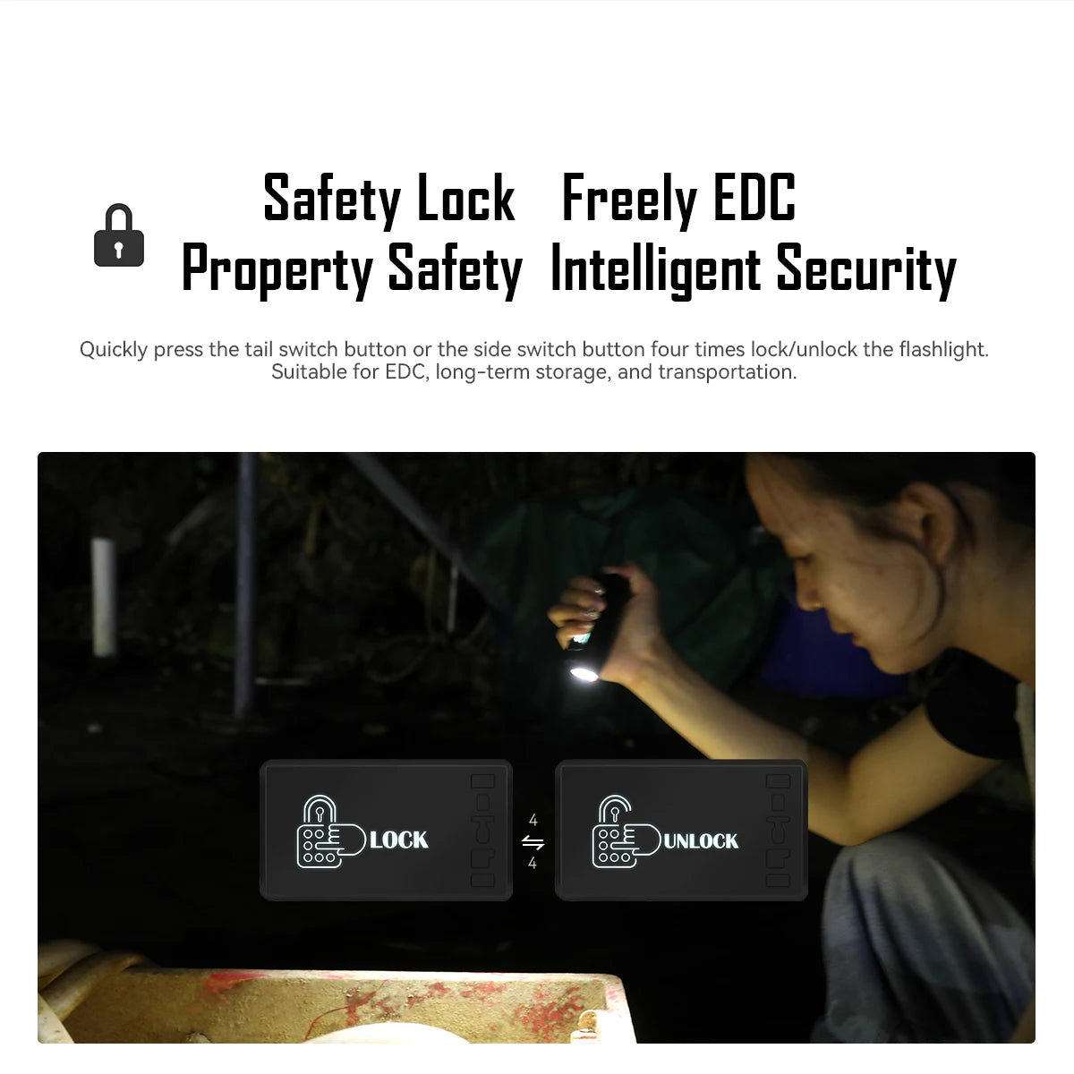 IMALENT BL70 EDC Flashlight – 6000 Lumens Cree XHP70 HI LED, Type-C Rechargeable Dual Light Source for Camping & Work