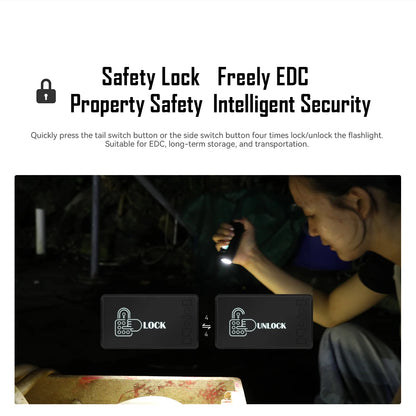 IMALENT BL70 EDC Flashlight – 6000 Lumens Cree XHP70 HI LED, Type-C Rechargeable Dual Light Source for Camping & Work