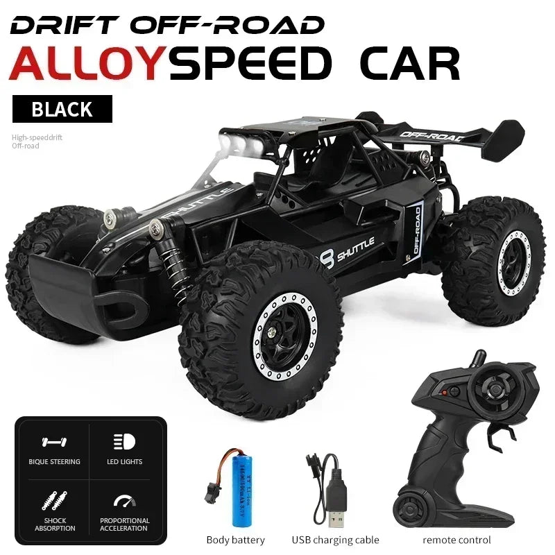 DK087 1:16 2WD Brushless High-Speed RC Drift Car – Off-Road Remote Control Truck with LED Lights, 20KM/H Racing Toy Model