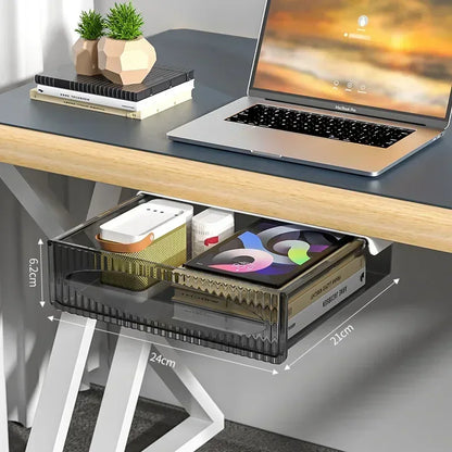 Invisible Pull-Out Storage Box – Large-Capacity Hanging Under-Desk Drawer Shelf Organizer