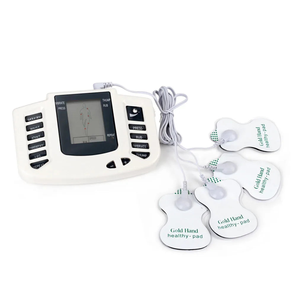 Russian Panel EMS Muscle Stimulator: Full Body Slimming Massager with 16 Pads - TENS Acupuncture Digital Therapy Electrostimulator