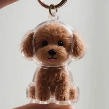 Dog Hair Storage Pendant Keychain – Cute Bag and Car Accessory, Jewelry Souvenir Gift for Dog Lovers