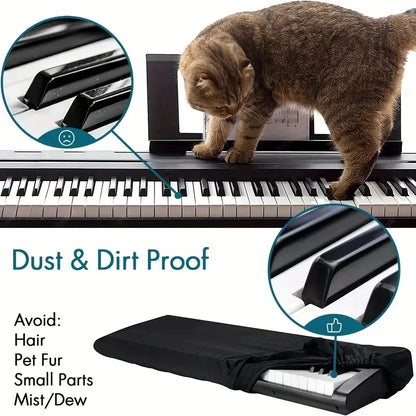 Breathable Dustproof Electronic Piano Cover: Fabric Light Thin Dust Cover for 61/88 Key Keyboard - Heat Radiation Protection