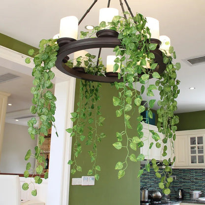 11M Artificial Ivy Leaf Garland — Green Hanging Vine for Outdoor Garden, Wall, Wedding & Home Decor