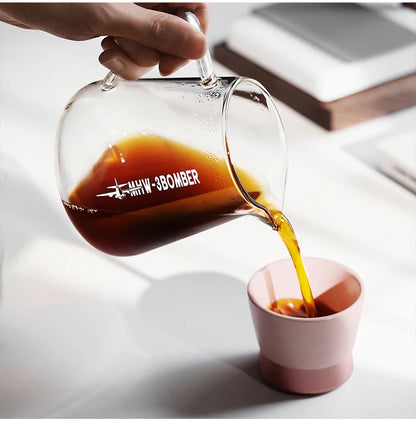 MHW-3BOMBER 500ml Glass Coffee Server — Espresso Dripper & Pour-Over Brewer Pot for Home Kitchen