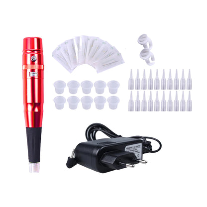 Permanent Makeup Rotary Tattoo Pen – Eyebrow & Lip Machine, Microblading & Piercing Gun PMU Kit