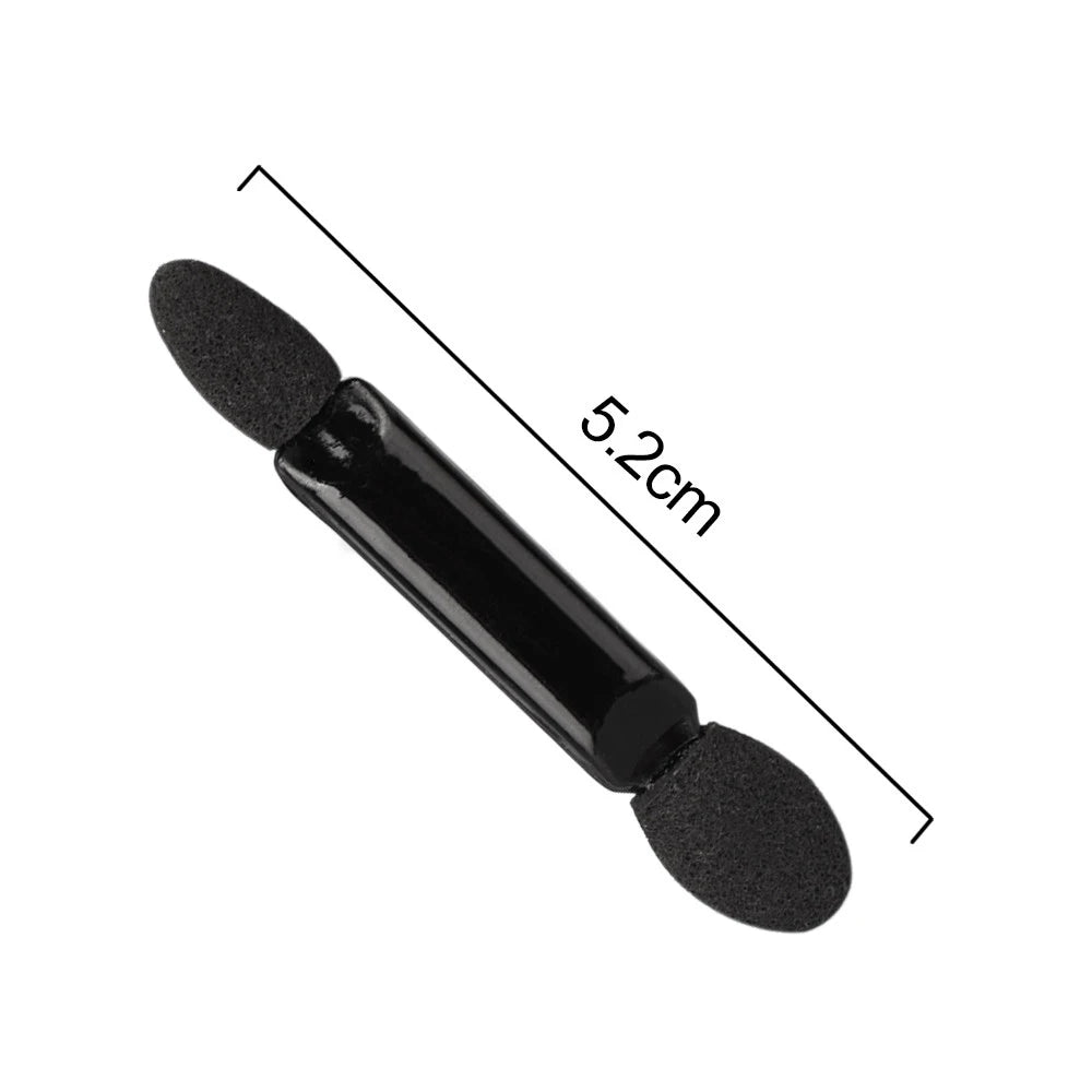 10/50PCS Double-Ended Sponge Sticks - Portable Eyeshadow, Eyeliner & Lip Makeup Applicators, Disposable Cosmetic Tools