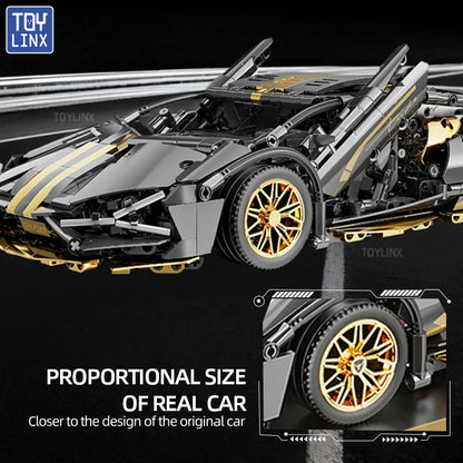 ToylinX 1:14 Supercar Building Block Toy – Optional Power Group, Technology Design for Adults & Kids, Christmas Gift with Box