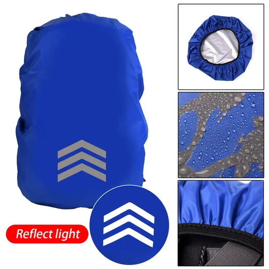 Outdoor Reflective Backpack Rain Cover – Waterproof Safety Cover for Cycling, Hiking & Climbing, Fits 18-45L Bags