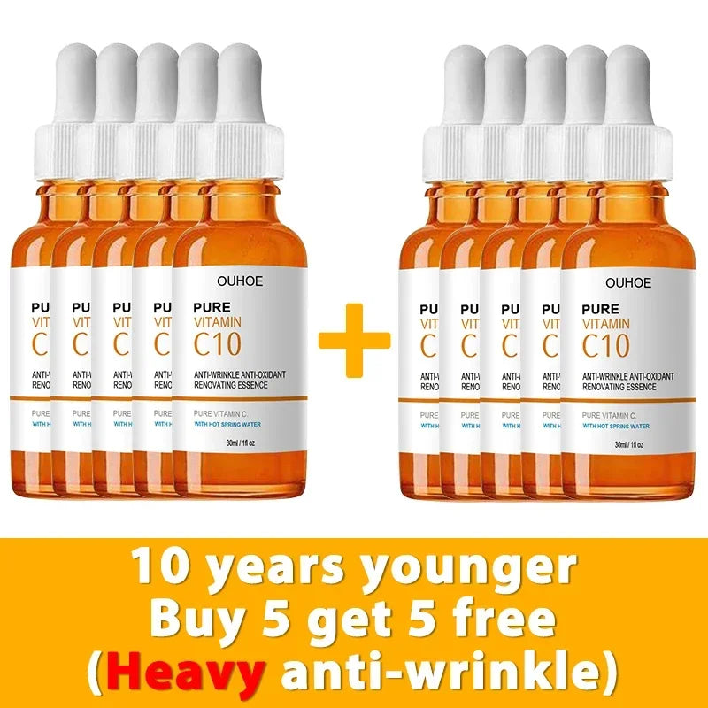 Vitamin C Face Serum – Wrinkle Remover, Lifting & Firming Anti-Aging Essence for Brightening & Nourishing Skin