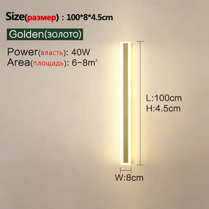 Outdoor Wall Lamp – IP65 Waterproof LED Long Corridor & Staircase Light, Balcony, Villa & Garden Entrance Lighting