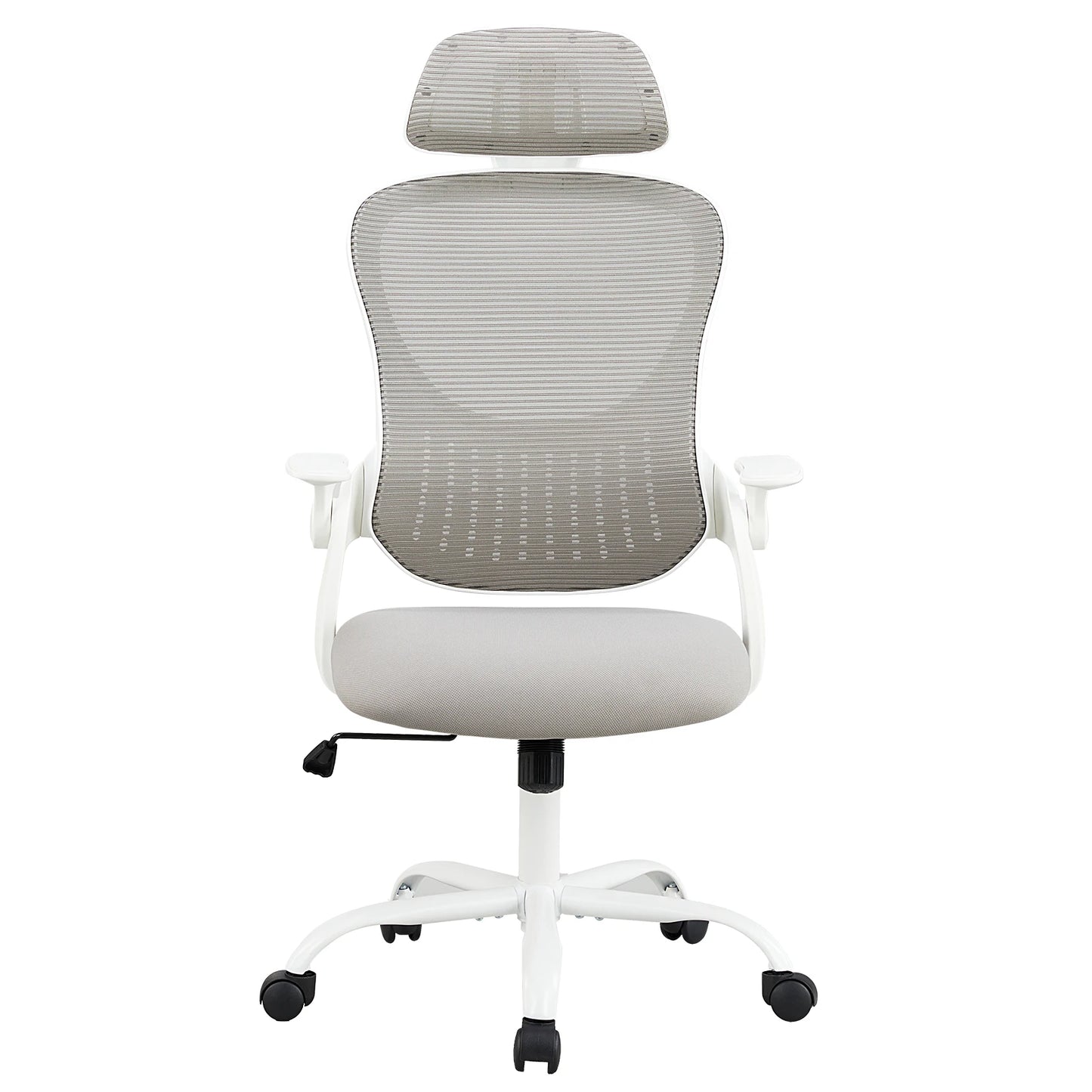 JHK Mesh Ergonomic Office Chair – Adjustable Headrest, Flip-Up Arms, Comfortable Lumbar Support for Home & Office