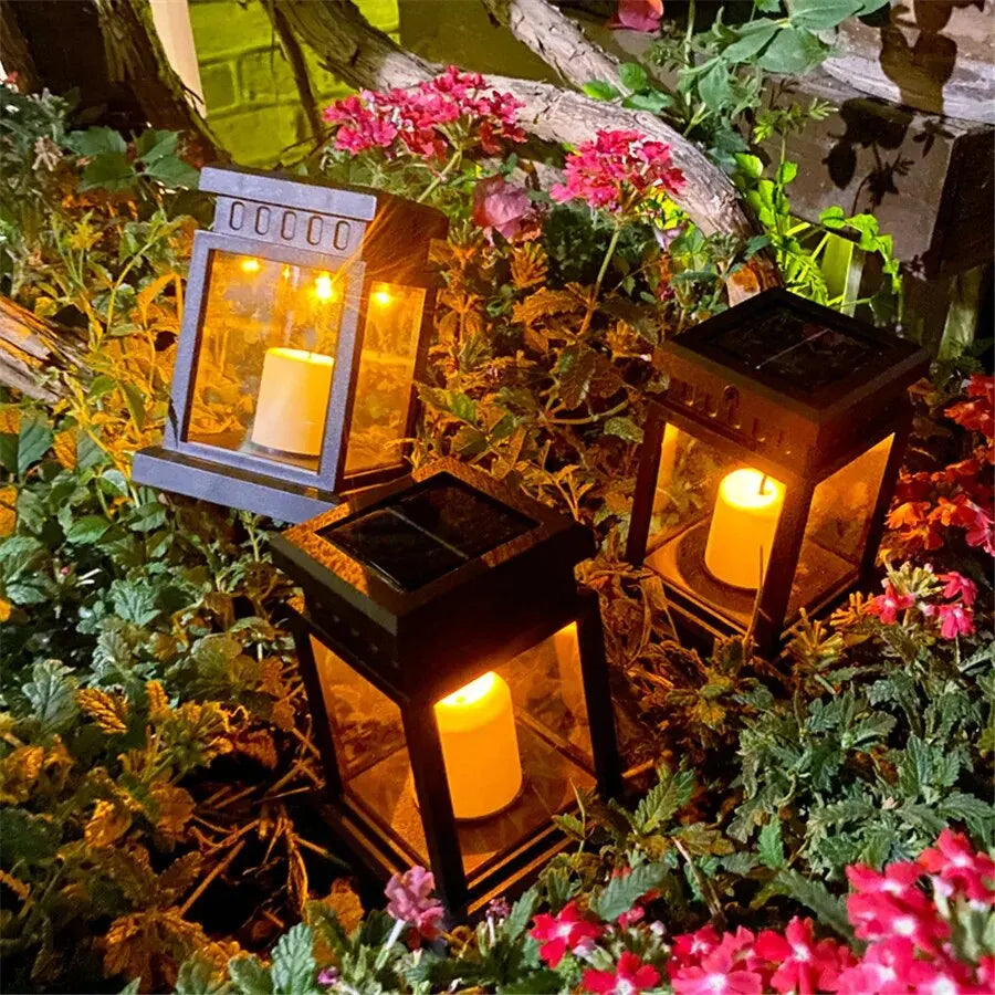 Solar Palace Lantern - Outdoor Hanging Solar Lights | Candle Lamp for Lawn, Yard, and Garden Atmosphere Decor