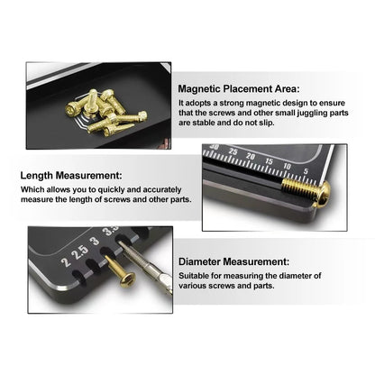 9IMOD RC Screw Tray – Magnetic Aluminum Alloy Storage Plate for RC Airplane, Car, Boat Repair Tools