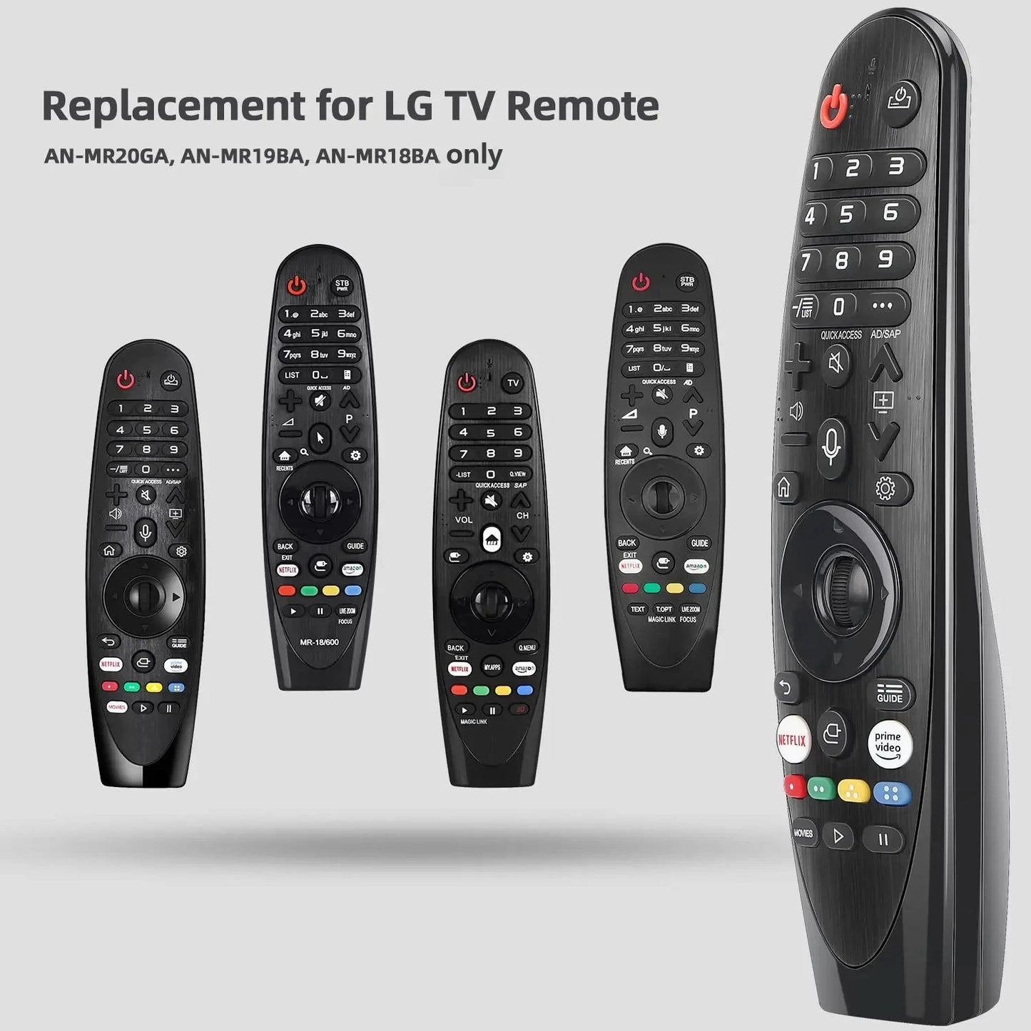 Voice Magic Remote AKB75855501 – Replacement for LG Smart TV (2018-2020), with Pointer Function, Compatible with AN-MR20GA, MR19BA, MR18BA