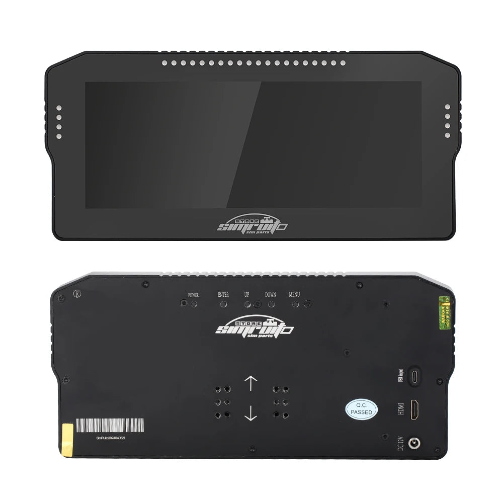 SimRuito 10.3-Inch Racing Dashboard - Sim Racing Steering Wheel Display for PC Speed and Car Data