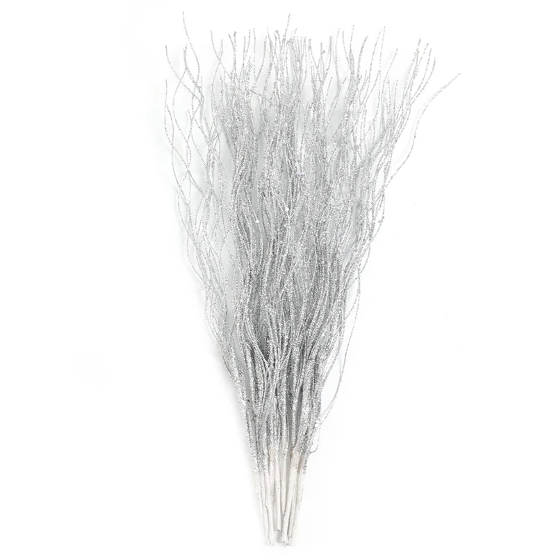 5PCS Glitter Artificial Berry Bouquet | Christmas Tree Ornament & Home Decor for New Year 2026, Navidad DIY Wreath Accessories