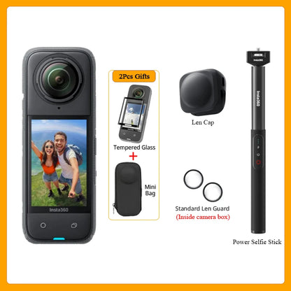 Insta360 X4 8K Waterproof 360 Action Camera – 2290mAh Battery, 2.5'' Touchscreen, 4K Wide-Angle Video