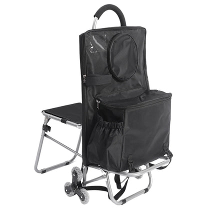 Multifunctional Folding Art Cart — Stair-Climbing Trolley with Storage, Ideal Gift for Art Students & Art Exams