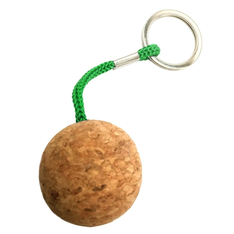 Buoyant Floating Keychains – 35mm Cork Ball Keyrings for Boats, Sea, Surfing, Diving & Fishing