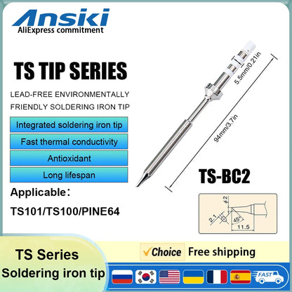 TS101 Soldering Iron Tip – Replacement for PINE64 Pinecil V2, TS100, TS-BC2 & ILS Models, Welding Repair Tool