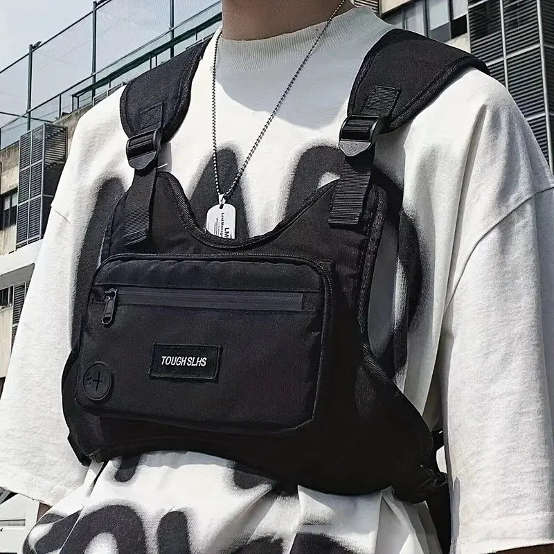 Urban Utility: Chest Bag Waist Bag Hip Hop Streetwear - Large Capacity Sports Casual Tactical Vest Bags for Men