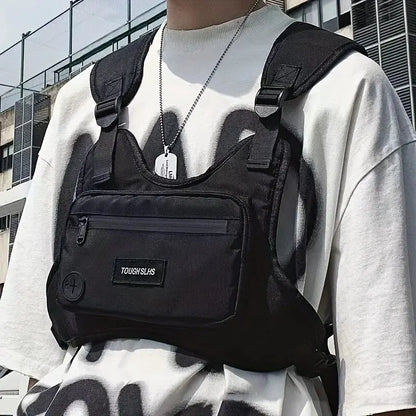 Urban Utility: Chest Bag Waist Bag Hip Hop Streetwear - Large Capacity Sports Casual Tactical Vest Bags for Men